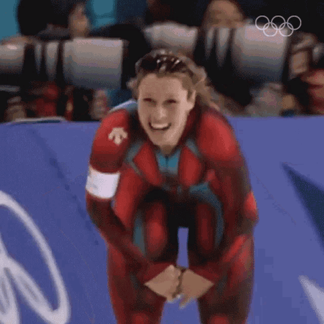 High Five Speed Skating GIF - High Five Speed Skating Catriona Lemay Doan GIFs