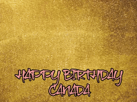 a maple leaf with the words happy birthday canada written on it