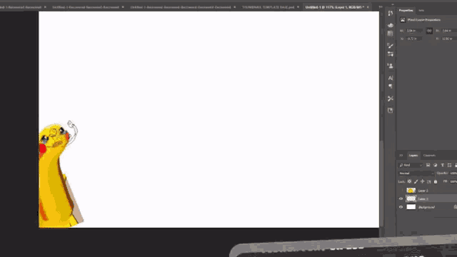 a computer screen shows a yellow snake with a red face