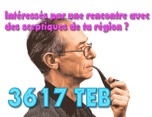 a man with glasses is smoking a pipe and the number 3617 teb is visible