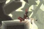 a person in a video game is laying on the floor