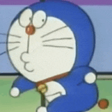 a close up of a doraemon cartoon character