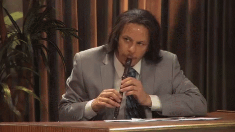 Eric Andre Flute GIF