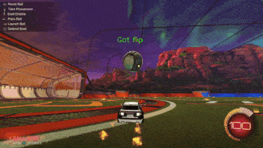 a screenshot of a video game with the number 100 on the screen