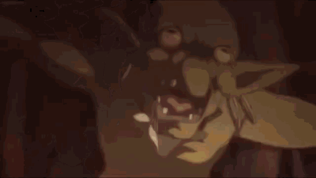 a close up of a person 's face with a fireball coming out of it 's mouth .