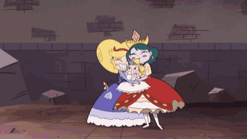a group of cartoon characters including star butterfly and a prince
