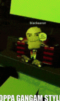 a cartoon character with a dollar sign on his head and the words oppa gangam style on the bottom