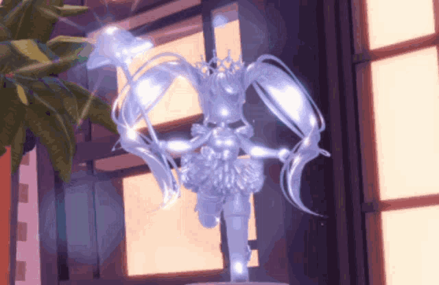 a statue of a girl with wings and a crown on her head
