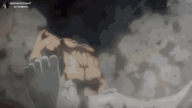 a cartoon character is laying on the ground with smoke coming out of it .