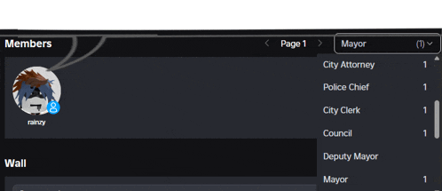 a screenshot of the members page of a website