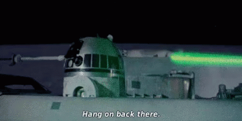 Hang On Back There - Hang GIF - Hang R2d2 Star Wars GIFs