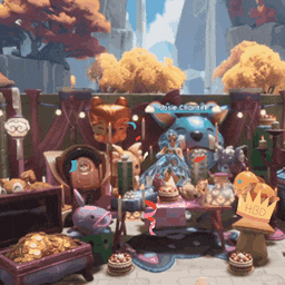 a bunch of stuffed animals sitting around a table with a crown that says hrm