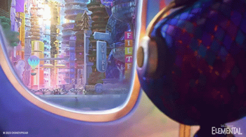 Looking Outside The Window Ember GIF - Looking Outside The Window Ember Elemental GIFs