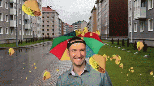 Taco Umbrella GIF - Taco Umbrella Raining GIFs