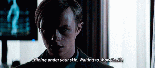 Hiding Under Your Skin Waiting To Show Itself GIF - Hiding Under Your Skin Waiting To Show Itself Spider Man GIFs
