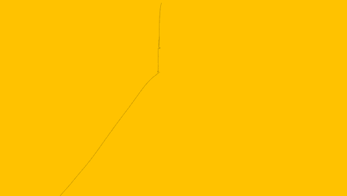 a drawing of a person with green hair and a blue jacket on a yellow background