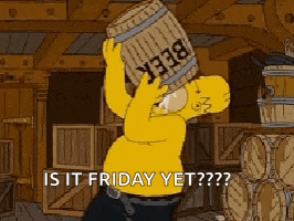 homer simpson is drinking from a barrel that says y338 on it