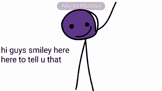 a purple background with a cartoon face and the words " alight motion " at the top