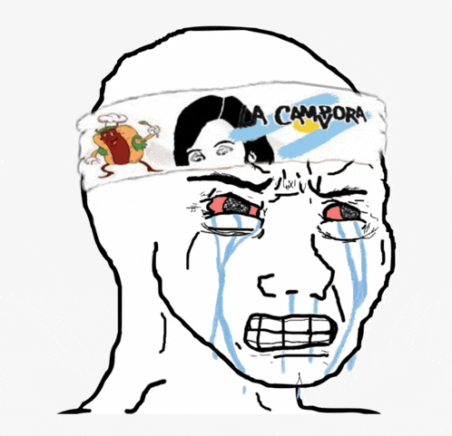 a drawing of a man with a headband that says la cambora