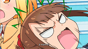 a cartoon drawing of a girl with a name on her face