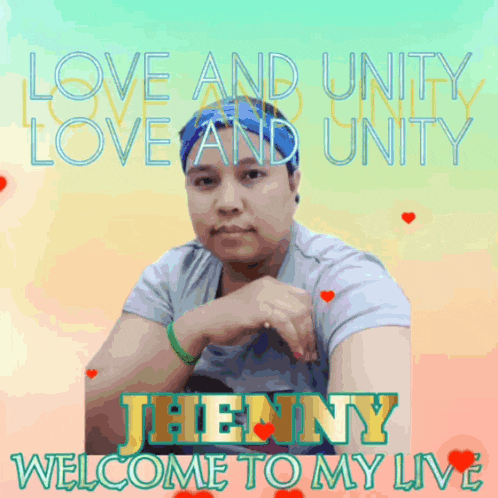 a picture of a man with the words love and unity behind him