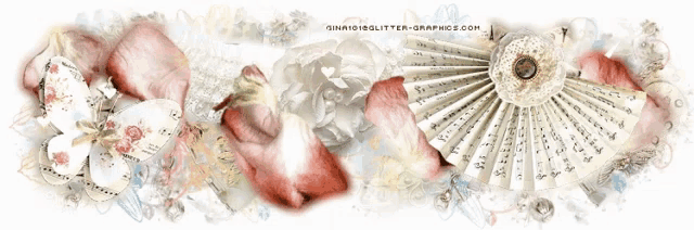 a banner with flowers and a fan that says simplelittle-graphics.com on the bottom