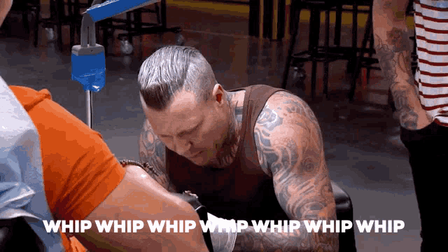 a man with a tattoo on his arm says whip whip whip whip whip whip whip whip whip whip whip