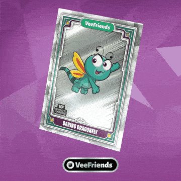 a card with a dragonfly on it that says ' dare dragonfly ' on it