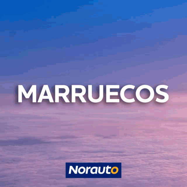 the word marruecos is on a purple background