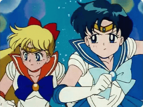 Sailor Mercury Sailor Venus GIF - Sailor Mercury Sailor Venus Run GIFs