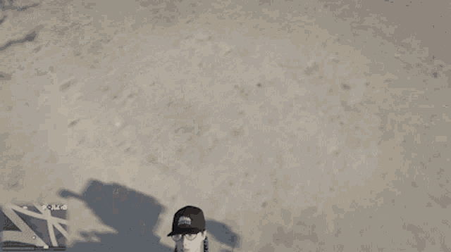 a man wearing a hat that says ' a ' on it
