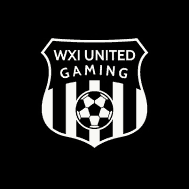 a black and white logo with a soccer ball on it .
