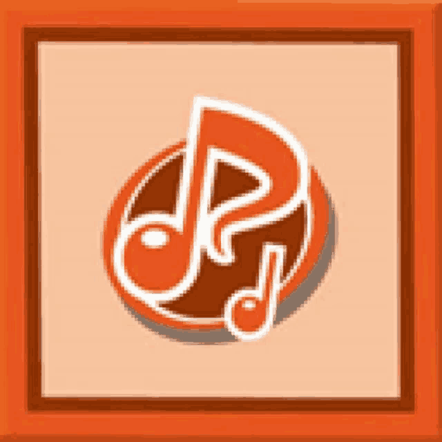 a picture of a music note with the letter p in the center