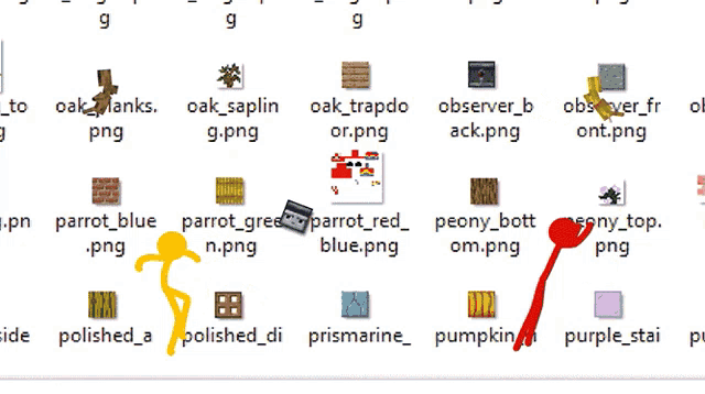 a screenshot of a computer screen shows a bunch of files including one called observer_b