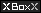 a black background with white letters that say xbox x