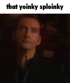 a picture of a man with the words that yoinky sploinky written on it .