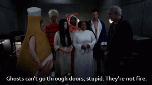 Community Ghosts Cant Go Through Doors GIF - Community Ghosts Cant Go Through Doors GIFs