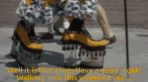 well it is that time have a good night walking into this weekend like ....