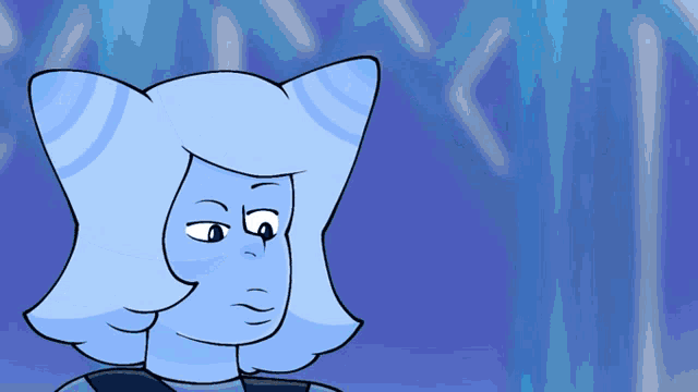 a close up of a cartoon character 's arm with a blue glove on .