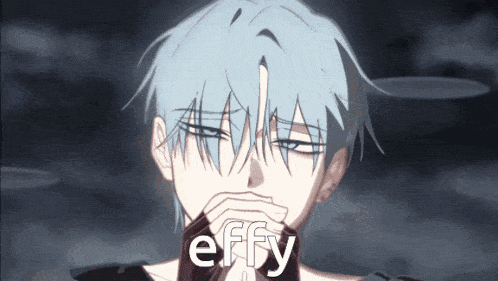 a cartoon of a man with the word effy on the bottom