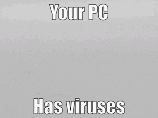 a laptop with the words your pc has viruses written on it