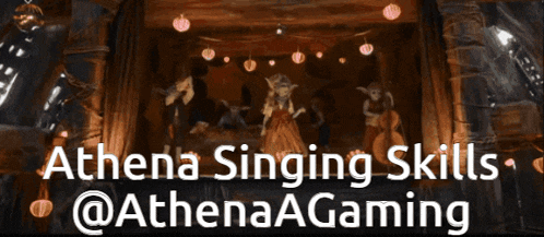 a poster that says athena singing skills @athenaagaming on it