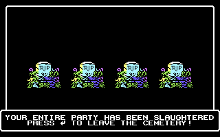 a video game screen says your entire party has been slaughtered