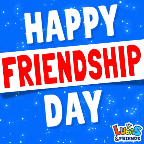 a blue background with the words happy friendship day written on it