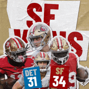 San Francisco 49ers (34) Vs. Detroit Lions (31) Post Game GIF
