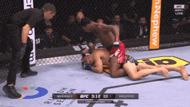 ufc lightweight bout between mckinney and hadzovic