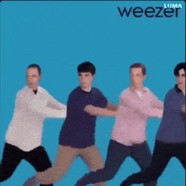 a weezer album cover features a group of men