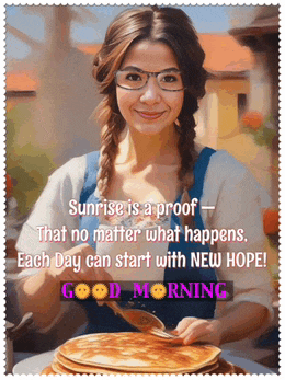 a painting of a woman with a quote that says sunrise is a proof that no matter what happens