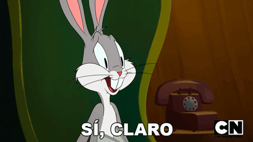 Sí Claro Bugs Bunny GIF - Sí Claro Bugs Bunny Looney Tunes GIFs