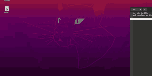 a computer screen with a cat on it and the word ubuntu on the bottom